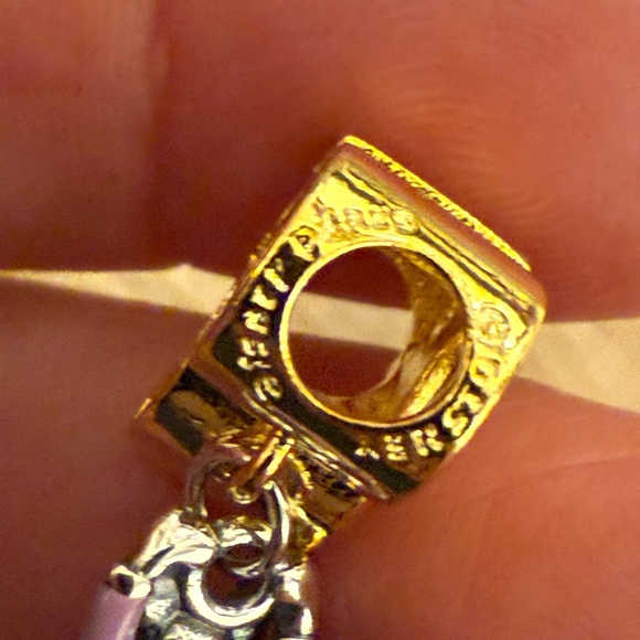 Gold and Silver Charm with Blue Accents - Picture 6 of 7